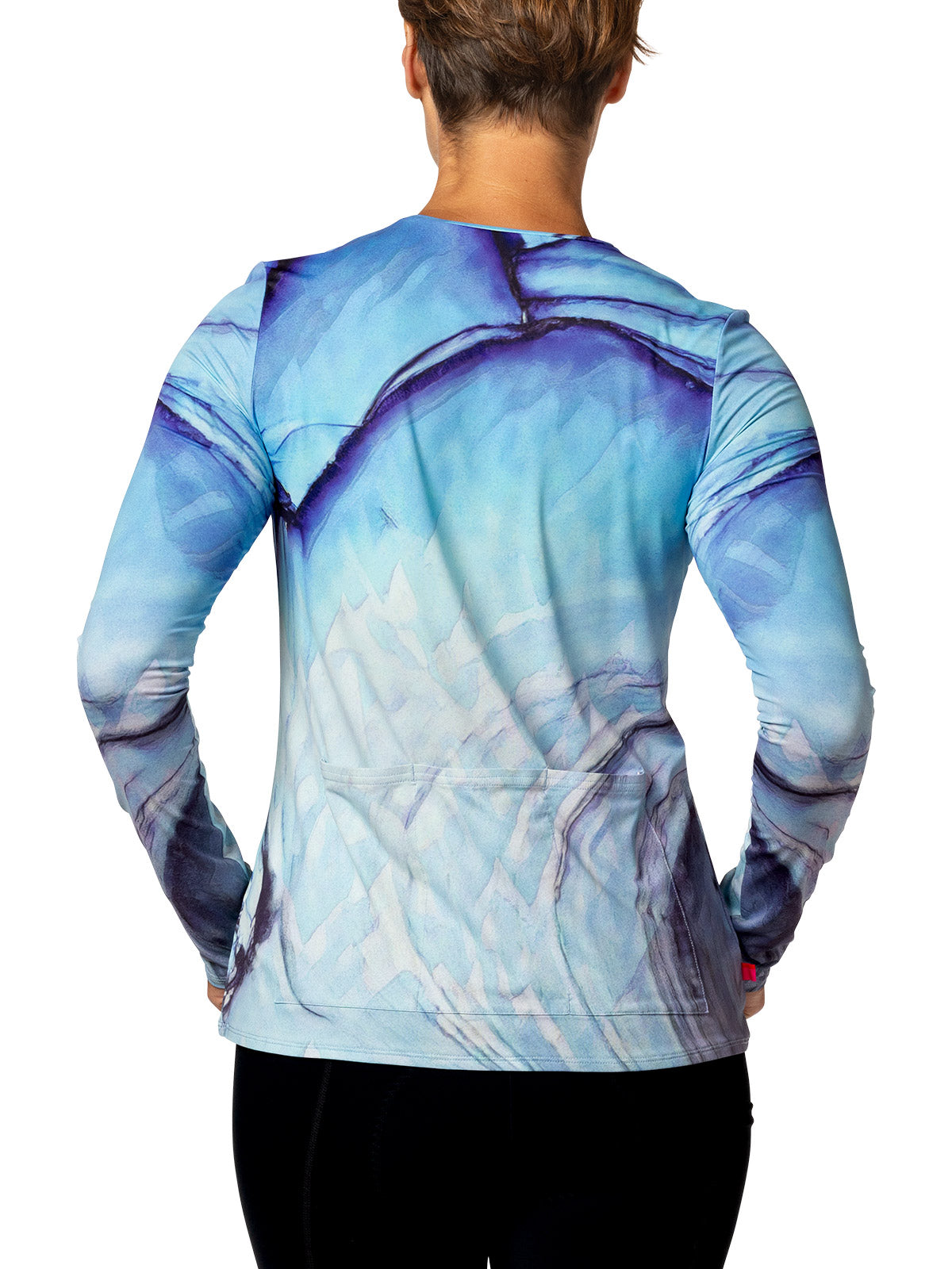 Terry Soleil Flow Long Sleeve Bike Top in color || Hummingbird Blue