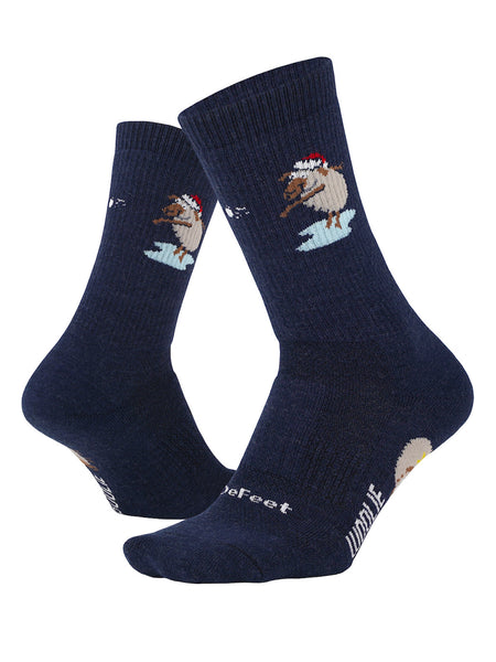 Defeet Woolie Boolie Holiday Lambert Socks in color || Navy