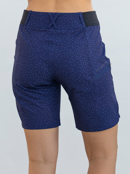 Krimson Klover Sienna 10 Unpadded Baggy Short in color || Indigo Fleck