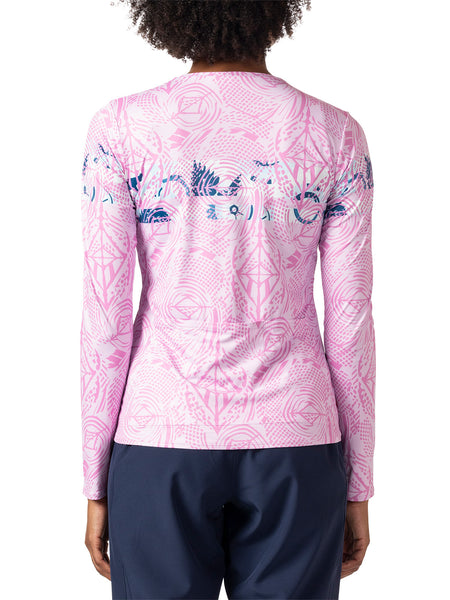 Terry Soleil Long Sleeve Bike Top in color || Pedal Through Pink