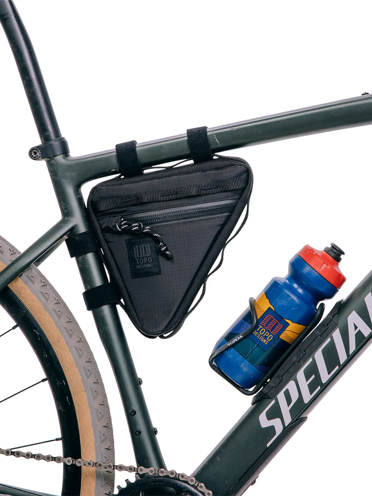 Topo Bicycle Frame Bag in Black Black Colorway