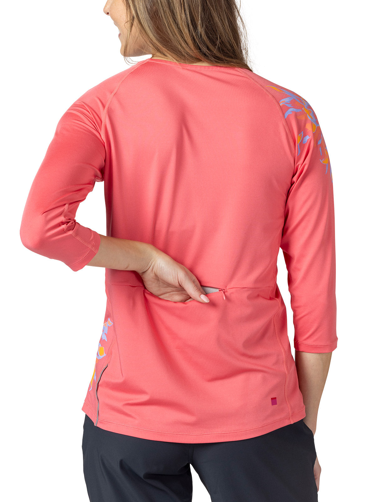 Terry Rover 3/4 Sleeve Bike Top in Coral | Chroma Colorway