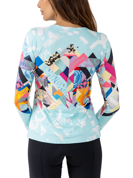 Terry Soleil Long Sleeve Bike Top in color || Gears of Glory Aqua