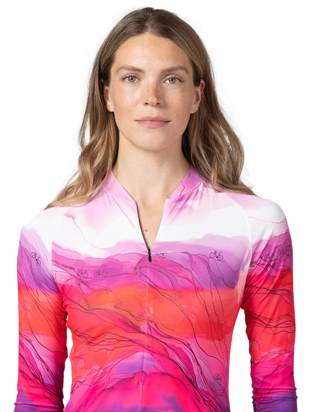 Terry Soleil Long Sleeve Bike Jersey in color || Lavandarelle