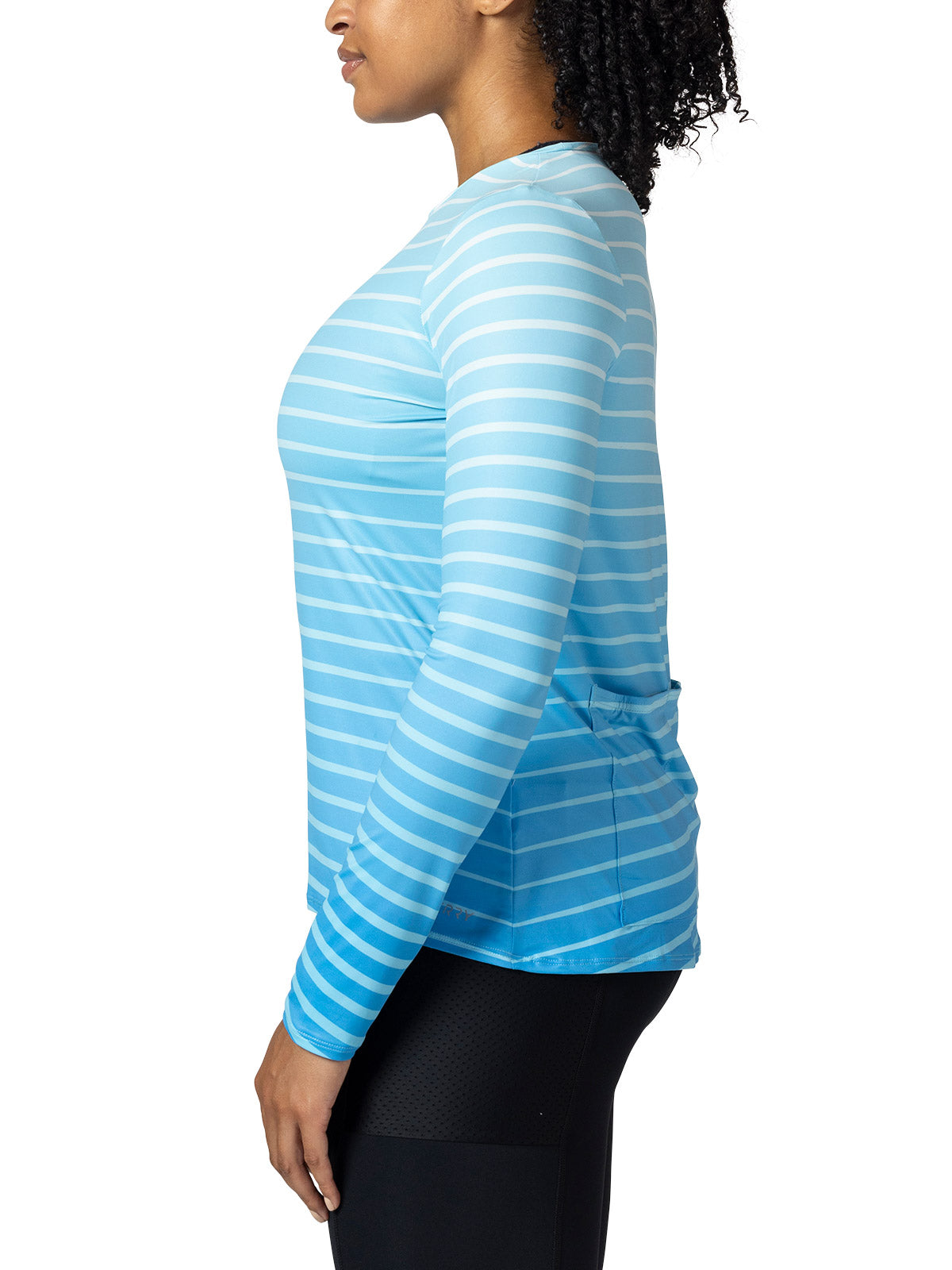 Terry Soleil Flow Long Sleeve Bike Top in color || Diagonal | Blue