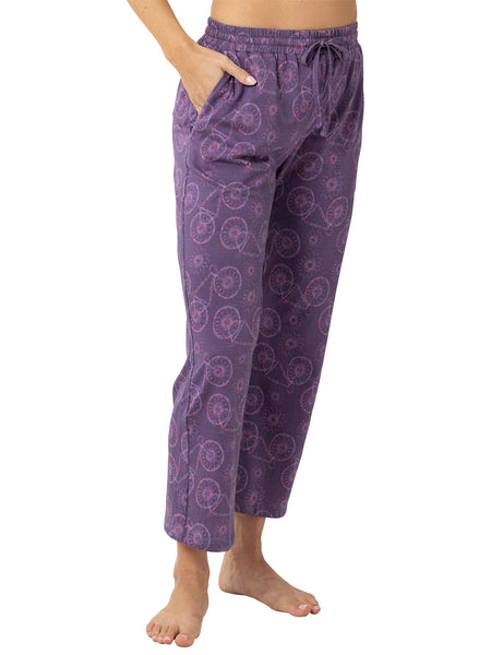 Benares PJ Crop Pant in color || Plum