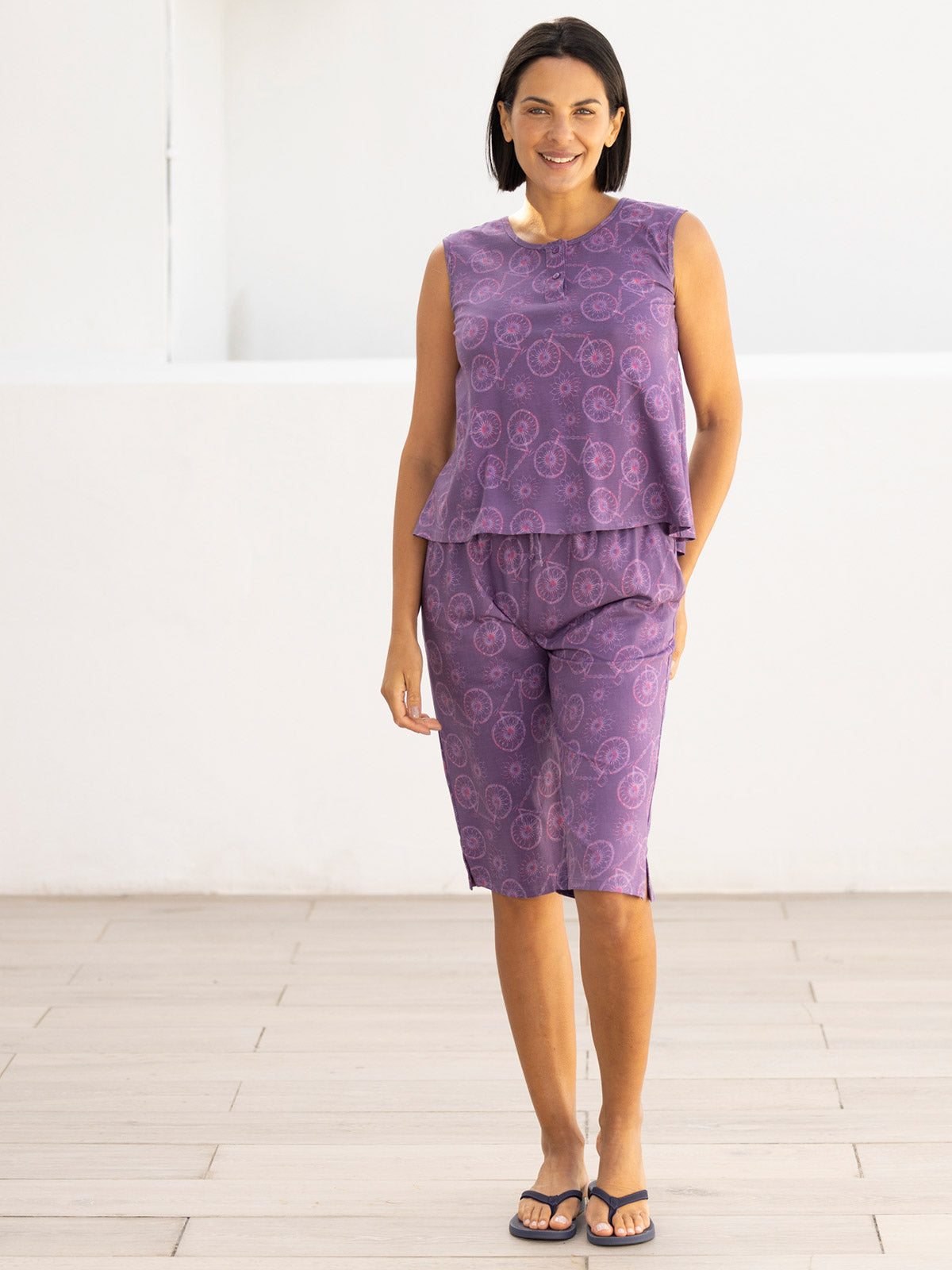 Benares PJ Scoop Tank Plus in Plum Colorway