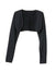 Terry Thermal Bolero in Black Colorway