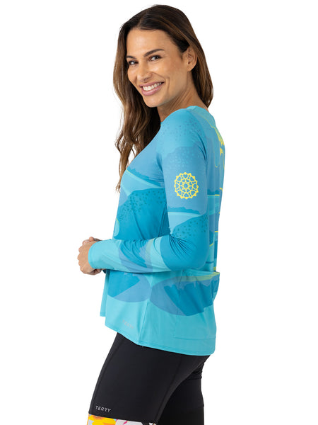 Terry Soleil Flow Long Sleeve Bike Top in color || Costa Brava