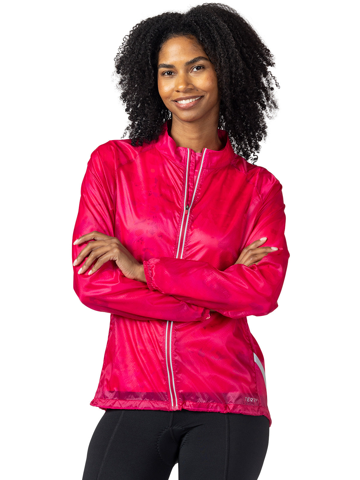 Terry Mistral Packable Bike Jacket in color || Framboise