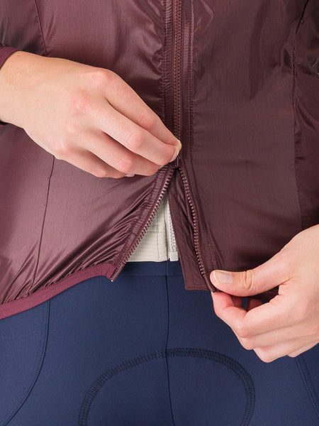 Castelli Aria Shell 2 Bike Jacket in color || Deep Bordeaux