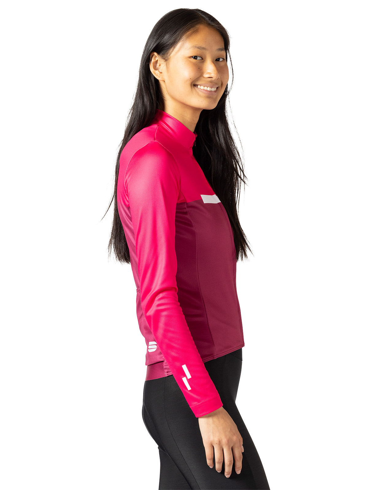 Sportful Pista Thermal Bike Jersey in color || Raspberry