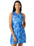 Terry Cyclo Dress in Blue Palm Colorway