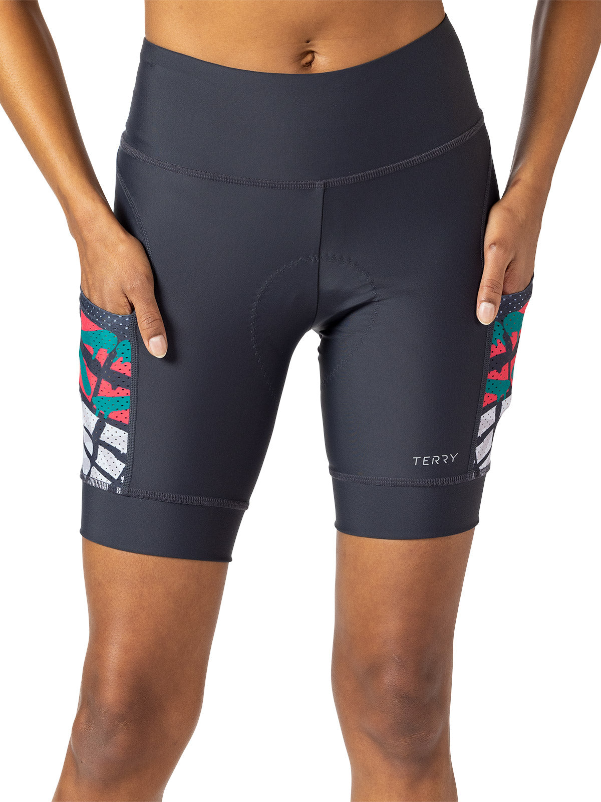 Terry Soleil Bike Short in Charcoal | Basque Colorway