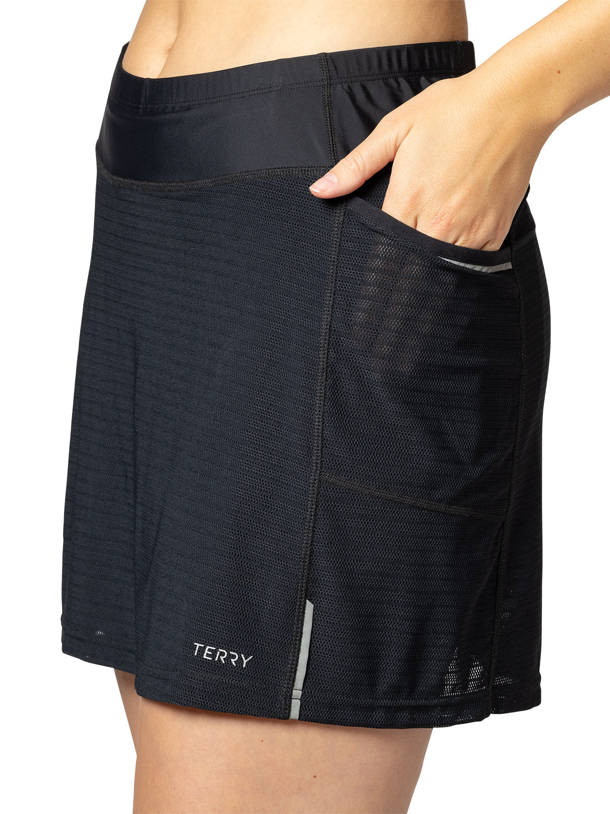 Terry Trixie Mesh Bike Skort in color || Black Mesh