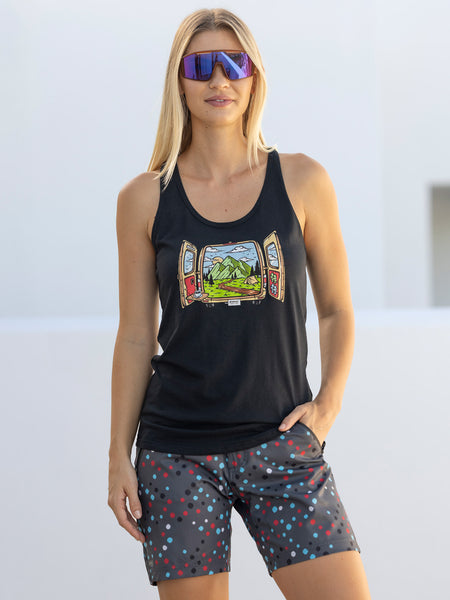 Zoic Bliss Novelty 7 Unpadded Baggy Short in color || Shadow Dot