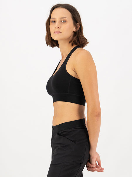 Mons Royale Stratos Merino Bra in color || Black