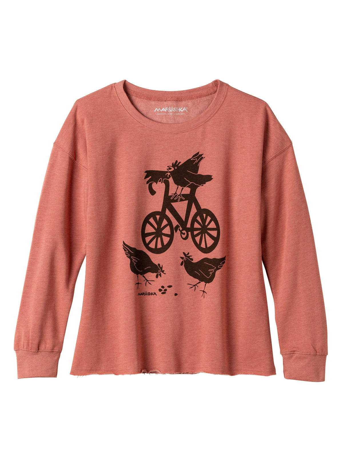 Marushka Drop Shoulder Crew Sweatshirt in Dusty Rose Barnyard Colorway