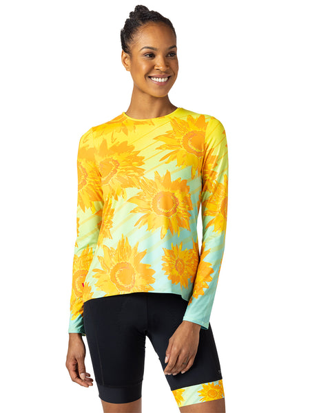 Terry Soleil Flow Long Sleeve Bike Top in color || Sunbeam