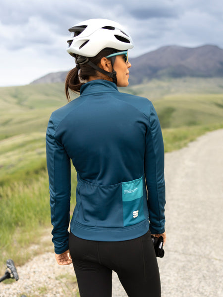 Sportful Neo 2 Softshell Bike Jacket in color || Teal Blu Corsair