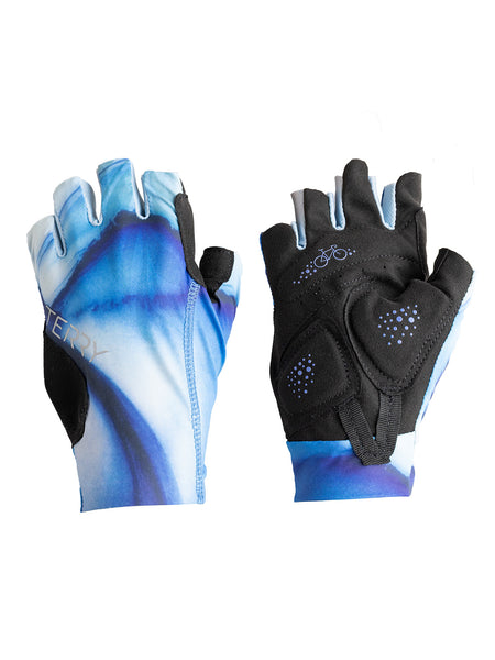 Terry Soleil Short Finger Bike Gloves in color || Blue Monarch