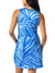 Terry Cyclo Dress in Blue Palm Colorway