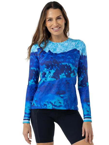Terry Soleil Long Sleeve Bike Top in color || Beartooth Highway Blue