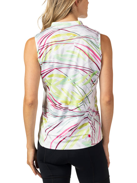 Terry Breakaway Mesh Sleeveless Bike Jersey in color || Breezy Blooms