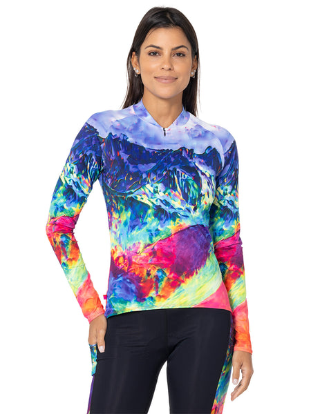 Terry Soleil Long Sleeve Bike Jersey in color || Prismatic Peaks