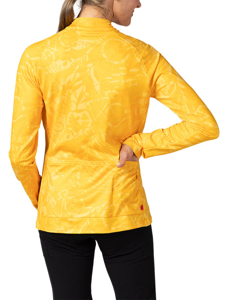 Terry Thermal Bike Jersey in color || Palmetto Gold