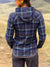Club Ride Pop Over Flannel Bike Hoody in color || Deep Blue