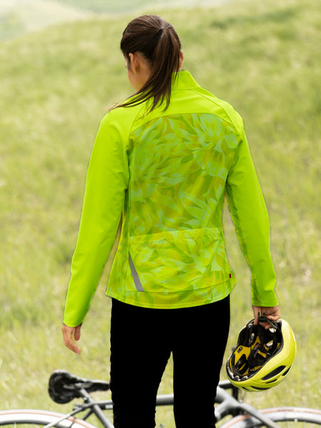 Terry Hybrid Bike Jacket in color || Chartreuse