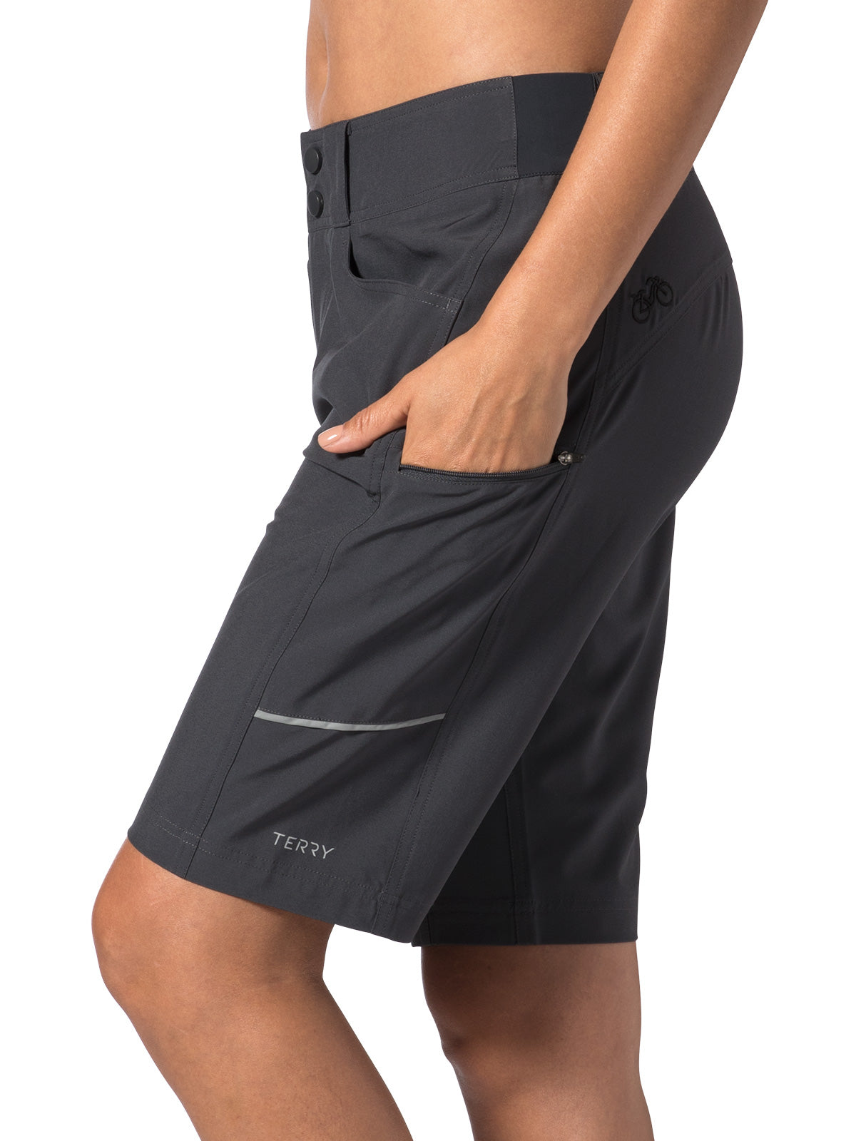 Terry Metro Bike Short Regular in color || Ebony