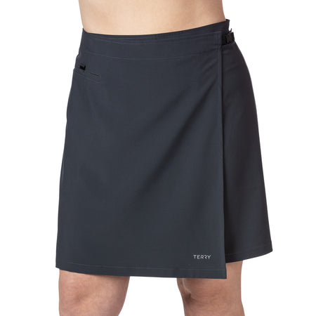 Terry Wrapper Bike Skirt Plus in color || Ebony