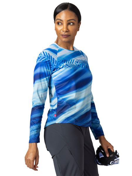 Terry Vista Long Sleeve Cycling Top in color || Blue Ridge