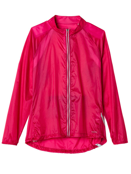 Terry Mistral Packable Bike Jacket in color || Framboise