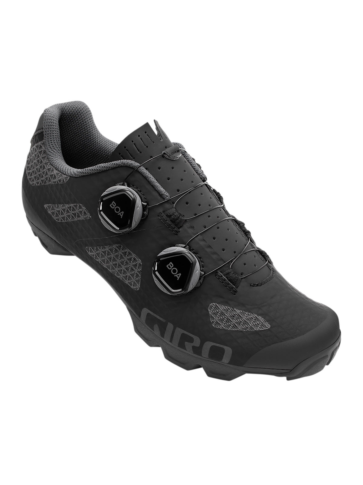 Giro Sector Trail | Gravel Shoes in Black Colorway