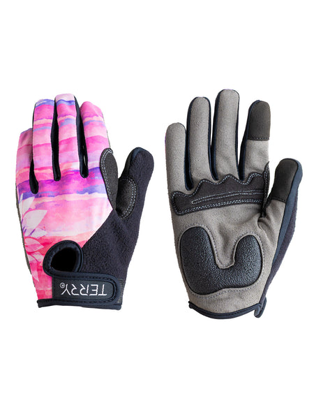 Terry Full Finger Bike T-Gloves in color || Lotus Flow