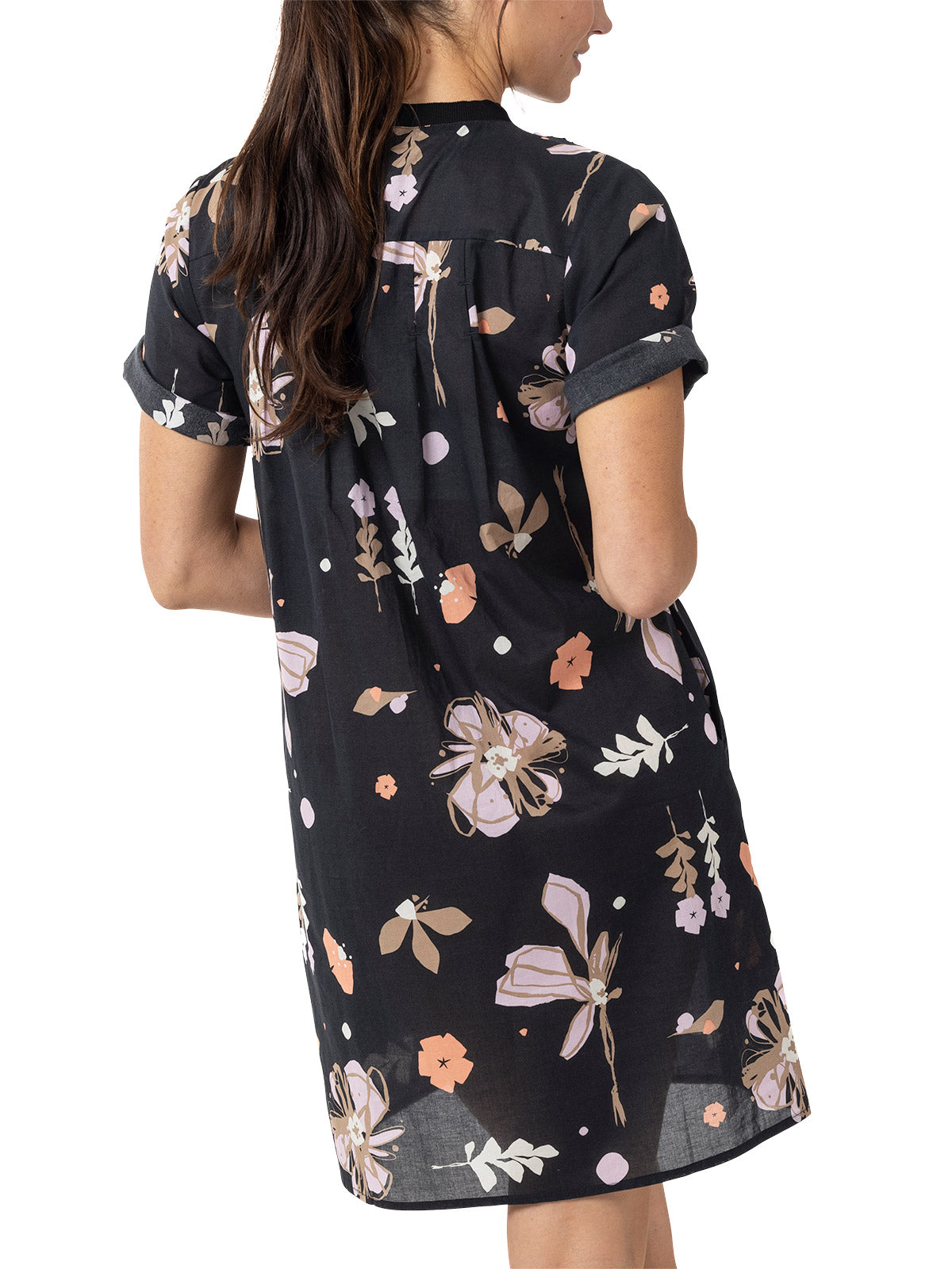 Maloja Kapana Dress in Black Flora Colorway