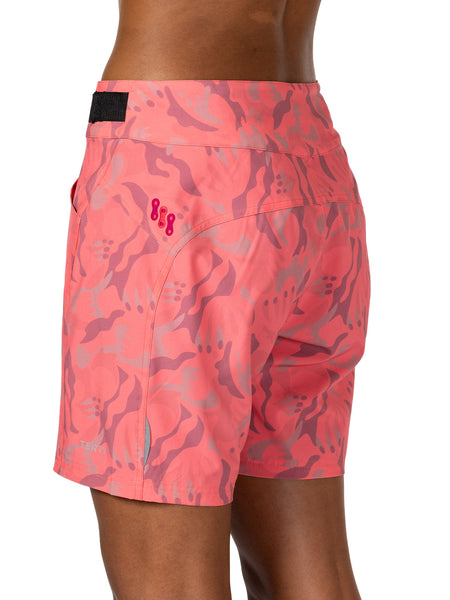 Terry Venture 7 Print Bike Short in color || Coral Floral