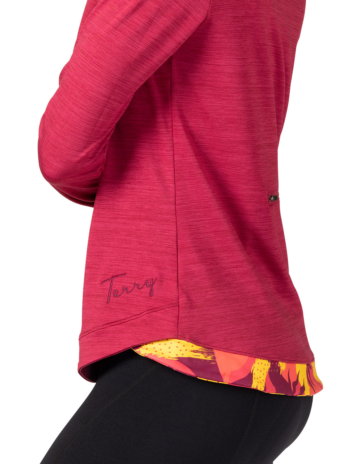 Terry Tulip Bike Jersey in Heather Raspberry Colorway