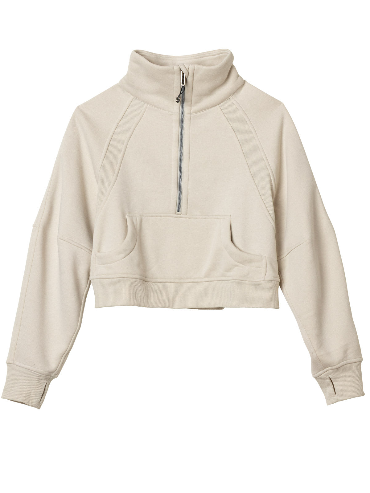 Tiem Athletic Half Zip Pullover in color || Ecru