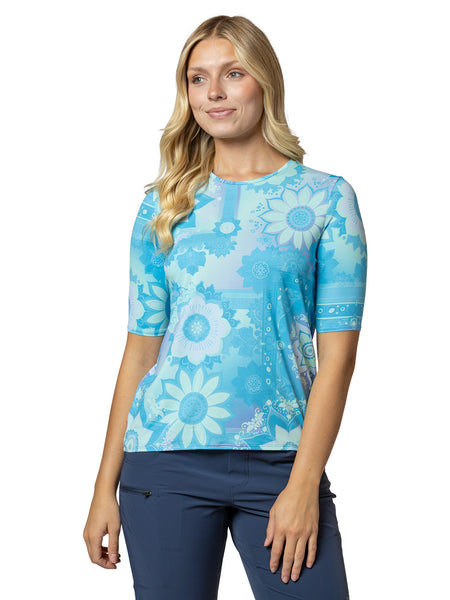 Terry Soleil Flow Short Sleeve Bike Top in color || Boho Block