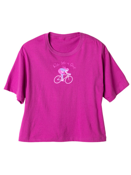 Terry Cyclo Crop Bike Tee in color || Ride Like A Girl