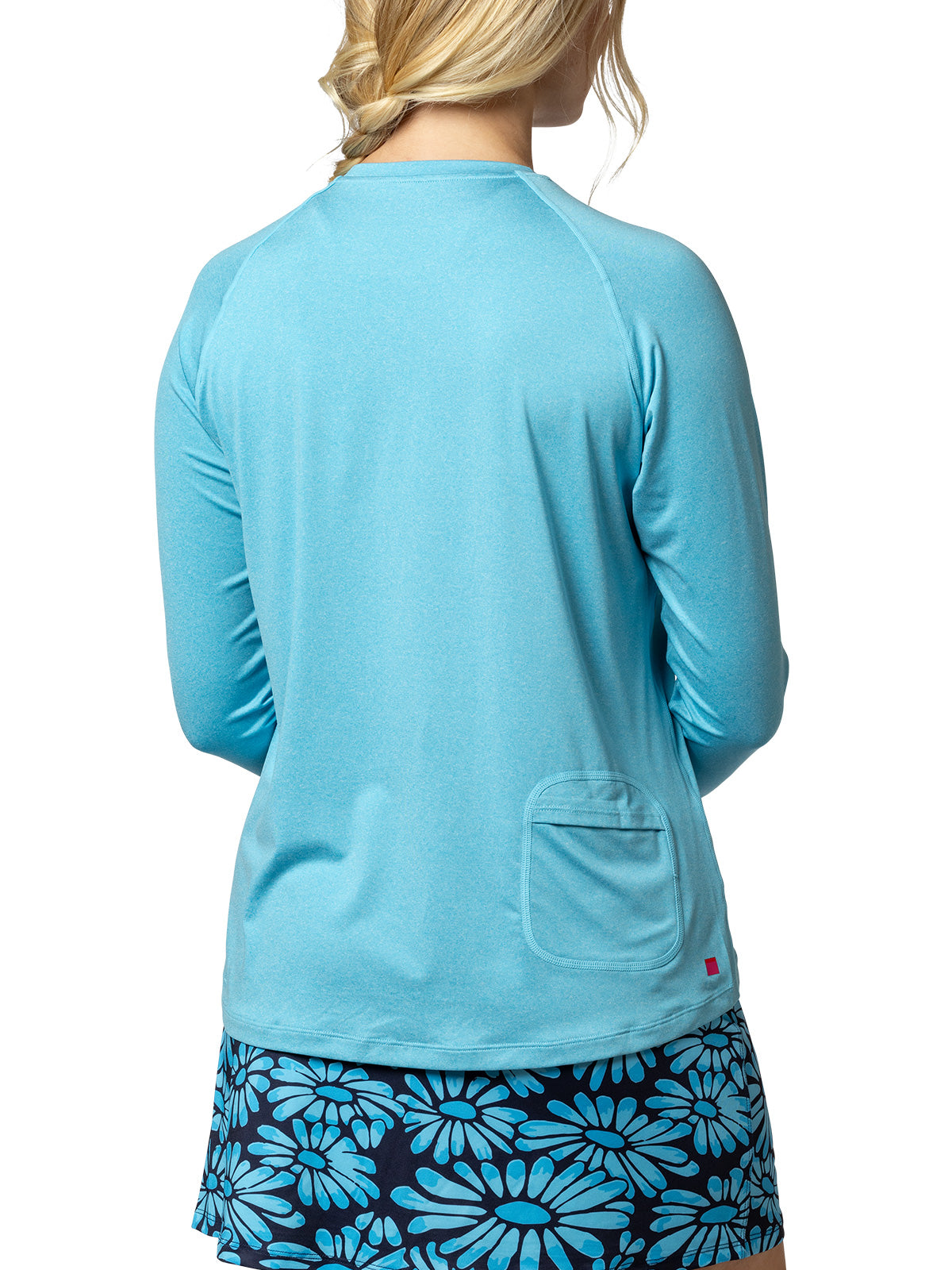 Terry Tech Tee Flow Long Sleeve in color || Horizon Blue Perch & Pedal