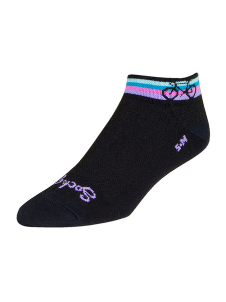 SockGuy Flat Knit 1 Cycling Socks in color || Biker Babe