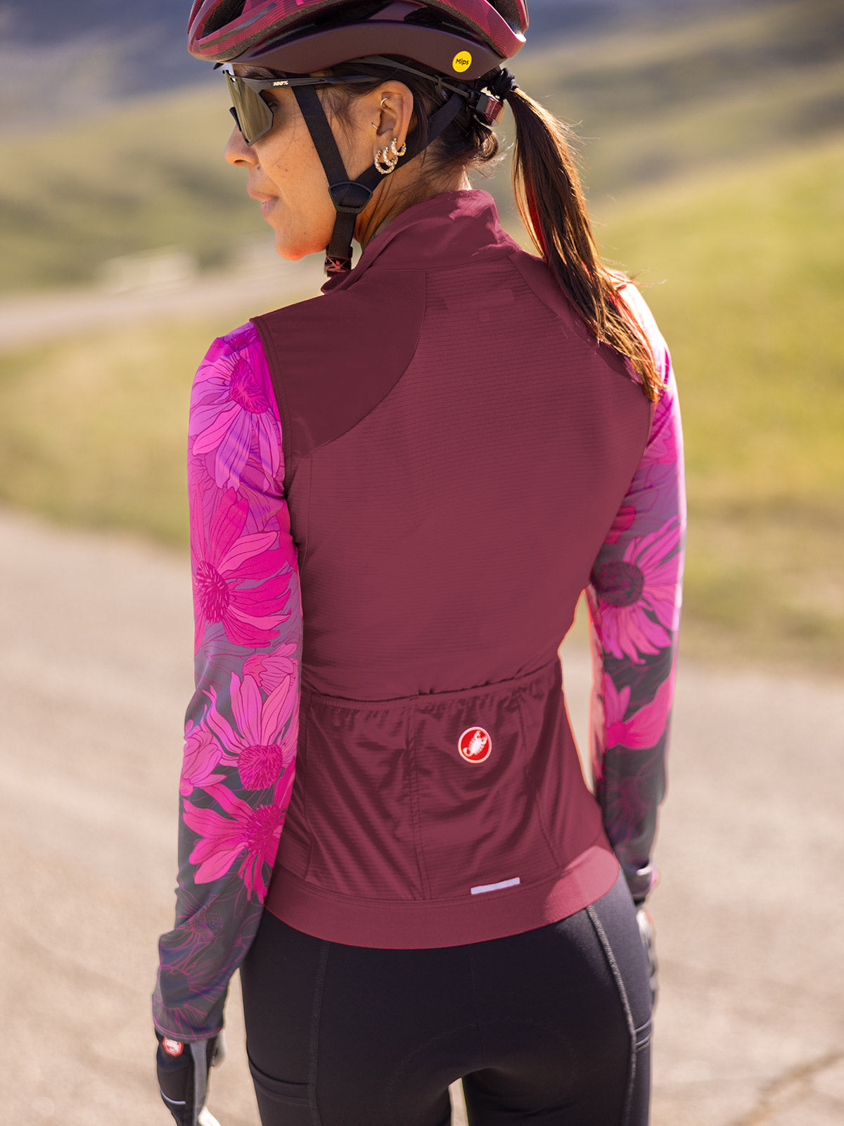 Castelli Espresso Bike Vest in Deep Bordeaux Colorway