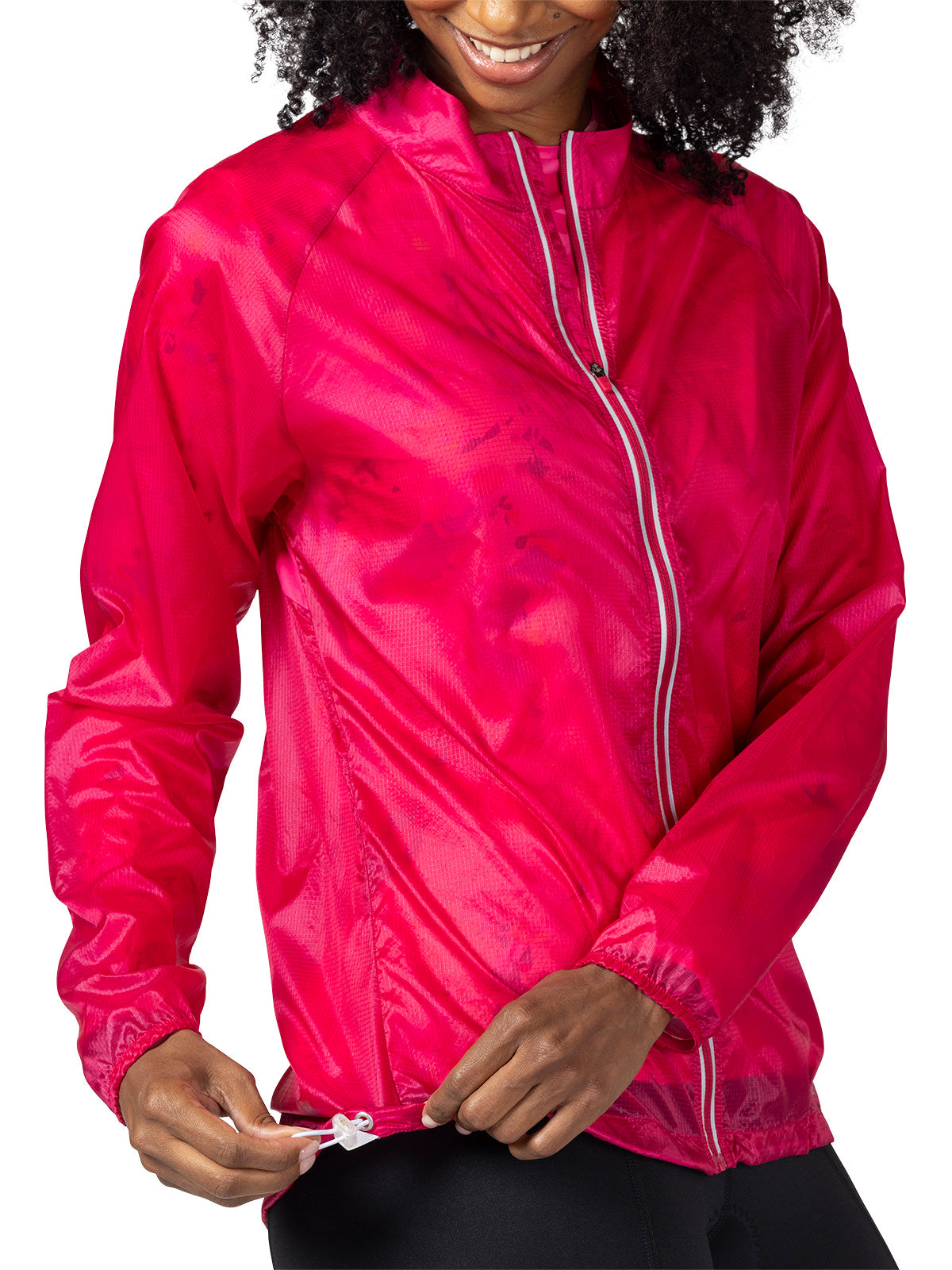 Terry Mistral Packable Bike Jacket in color || Framboise