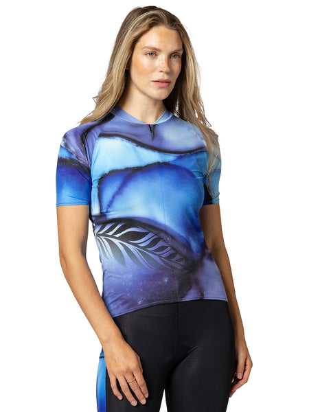 Terry Soleil Short Sleeve Bike Jersey in color || Blue Monarch