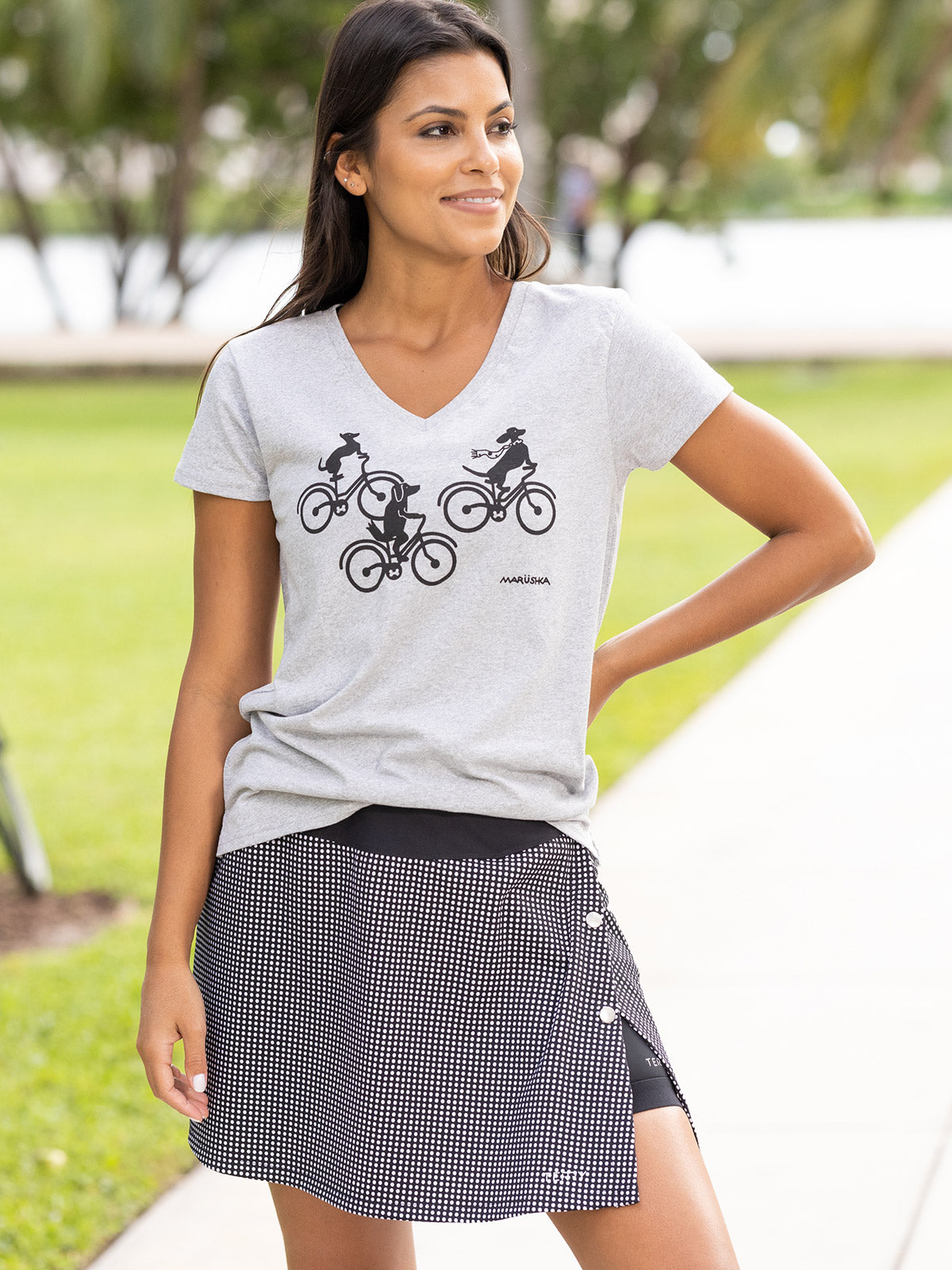 Terry Mixie Ultra Bike Skirt in Techno Dot Colorway